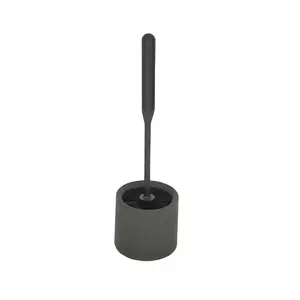Toilet brush with holder York MODERN black — compact bathroom brush set