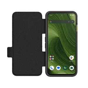 Flip maciņš Fairphone F6FLIP-1ZW-WW1 priekš Fairphone 6, priekš 16 cm (6.31") ekrāna, plastmasa, melns