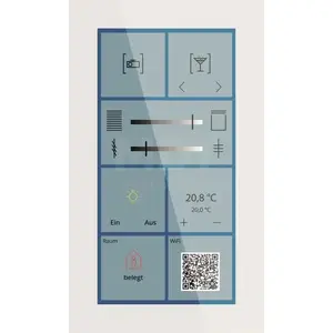 KNX glass touch panel MDT Smart Plus 6" white BE-GTSP6TW.01S — wall-mounted home automation control