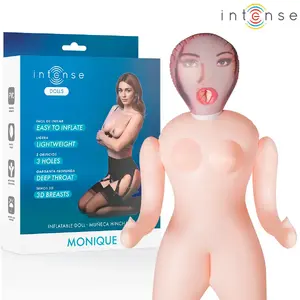Надувная кукла INTENSE DOLLS Monique с тремя отверстиями — взрослая познавательная модель, натуральный размер
