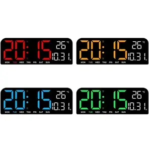 LED pulkstenis ar termometru BLACKMOON GH0707 — digitāls laiks, apkārtējās temperatūras rādījums, jaukta krāsa