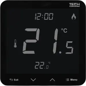 Wired two-stage room regulator TECH T-3.1 black (model STT-3.1BK)