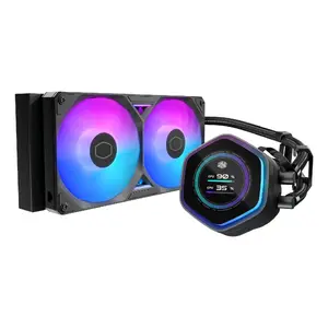 Liquid cooling kit Cooler Master MasterLiquid Atmos II 240 LCD, 120 mm fans, LGA1700/AM5 support, black