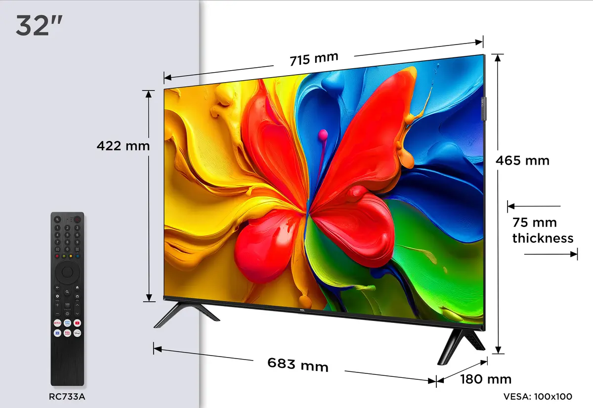 Телевизор TCL 32V4C QLED Smart 32 Дюйма Photo 3