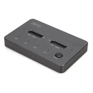 External NVMe M.2 SSD cloning station DIGITUS DA-71545-1, USB 3.1 Gen2 Type-C, supports 2 M.2 drives, black