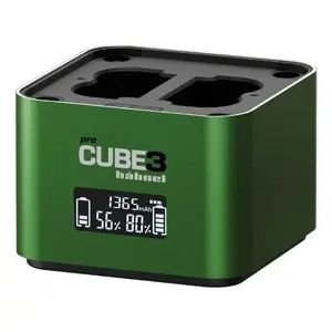 Lādētājs hähnel ProCube3 akumulatoriem digitālajām kamerām, USB barošana, AA saderība, LCD, 2 A