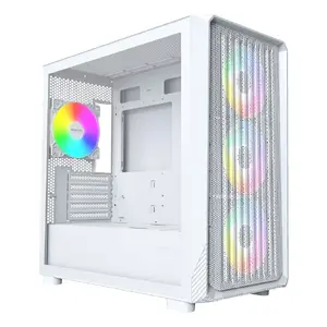 PC case Montech X5M (W) Micro Tower, White — Micro-ATX/Mini-ITX, supports ATX PSU, 3x120mm front, 1x120mm rear, 2x3.5" bays, 4x2.5" bays