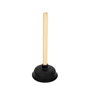 Sink cleaner York with wooden handle — manual drain and surface brush