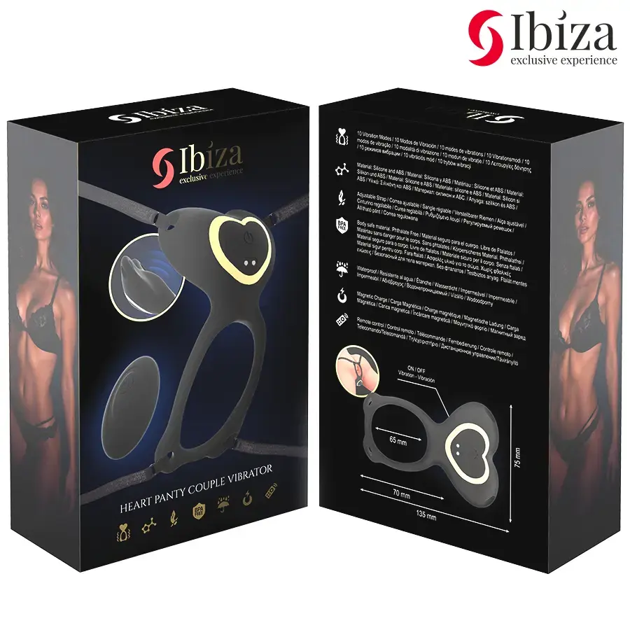 Pāru vibrators IBIZA TECHNOLOGY HEART PANTY D-244814 Photo 6