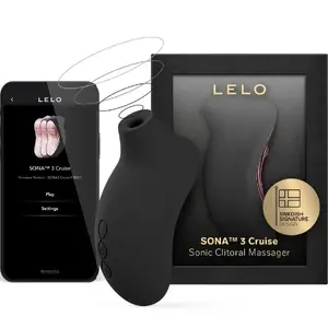Clitoral sonic massager Lelo SONA 3 Cruise — black, sonic wave stimulation