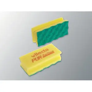 Cleaning sponge VILEDA 123113 — rectangular yellow, 70×150 mm
