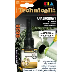 Anaerobisks līmētājs Technicqll 6638 priekš gultņiem, tapām un zobratiem, 10 g