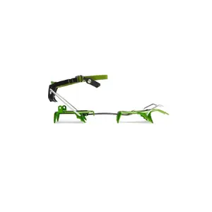 Automatic crampons Black Diamond Neve Pro — technical aluminium crampons, 10 points, 576 g, adjustable strap-on fit for boots 36–46, light green