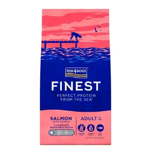 Dry dog food FISH4DOGS Finest Salmon Adult 12 kg — salmon-based complete diet for adult dogs