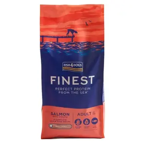 Dry dog food FISH4DOGS Finest Salmon Adult 6 kg — adult maintenance, salmon recipe