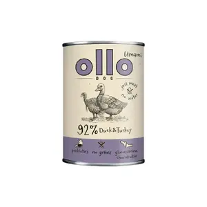 Wet dog food OLLO Umami Duck and Turkey 850 g — adult dogs, grain-free, soy-free, gluten-free