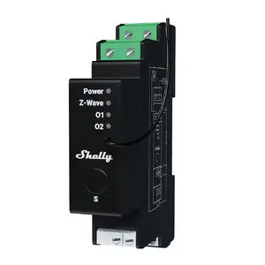 Релейный модуль Shelly Wave Pro Shutter LR — DIN-рейка, управление рольставнями Z-Wave, 110–240 В, 16 А, 864/868.4 МГц, AES-128, 0.5–2.5 мм²