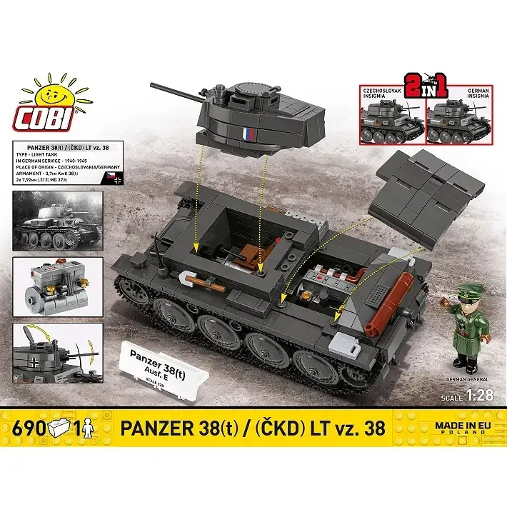Cobi Blocks Panzer 38 VZ.38 690 detaļas Photo 3