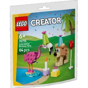 LEGO Creator Blocks 30715 Cute Animal Birthday Party set, multi-model buildable figures