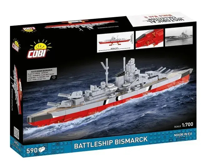 Cobi kaujas kuģis Bismarck — 590 detaļas Photo 2