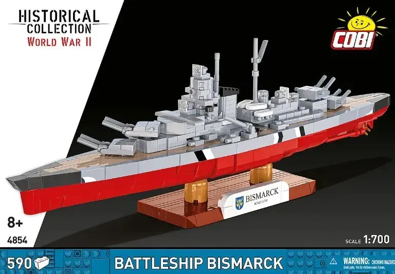 Cobi kaujas kuģis Bismarck — 590 detaļas Photo 8