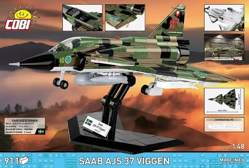 Cobi Blocks Saab AJS 3 Viggen 911 gab. konstruktors Photo 10