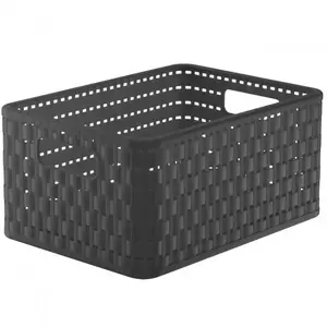 Uzglabāšanas grozs rotho Country Taisnstūra polipropilēns 11 L, antracīts, 328×238 mm