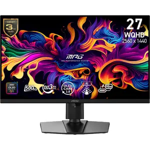Монитор MSI MPG 271QR QD-OLED X50, 26.5" (67.3 см), 2560×1440, QD-OLED, 1 мс, 16:9, USB-хаб, VESA, чёрный