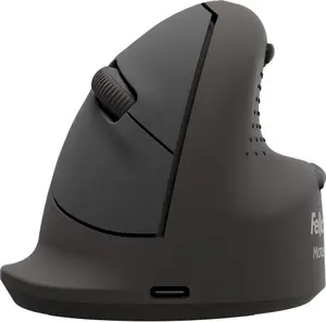 Fellowes Breyta Plus+ Small Right vertikālā pele optiskā Bluetooth USB Type-C 2400 DPI melna