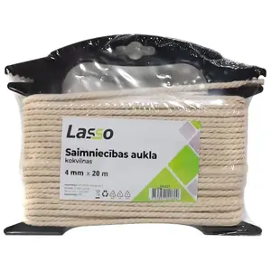 Virve Lasso 4 mm x 20 m kokvilnas saimniecības un dārza darbiem