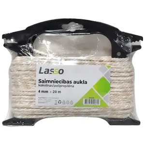 Virve Lasso 4 mm x 20 m kokvilna/polipropilēns saimniecības vajadzībām