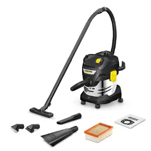 Пылесос Karcher WD 4 S Go!Further для влажной и сухой уборки, компактный цилиндрический корпус