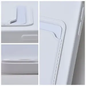Aizsargmaciņš ar karšu nodalījumu iPhone 15 Pro Max, OEM — balts
