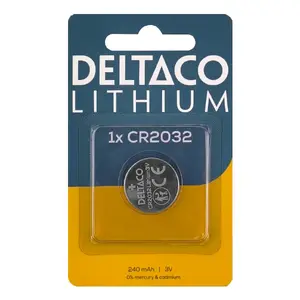 Deltaco CR2032-1B baterija Vienreizējas lietošanas baterija Litijs