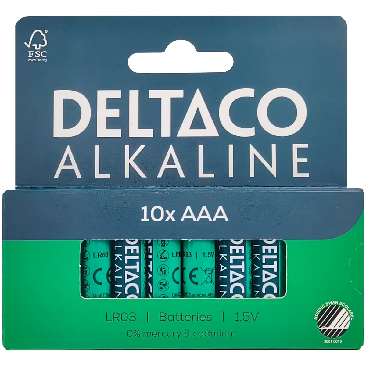 DELTACO LR03-10B AAA Sārmu Vienreizlietojamā Baterija