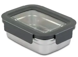 Емкость для хранения NAVA MISTY 600 мл, нержавеющая сталь, пластиковая крышка, 18×7×14 см