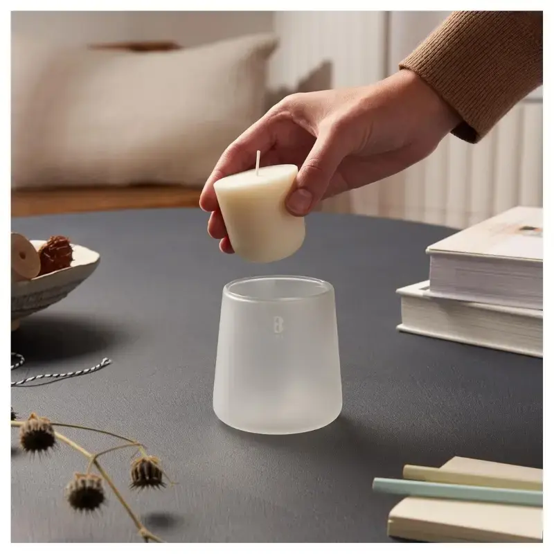 Glass scented candle bolsius Clean Light Ø95×85 mm Photo 2