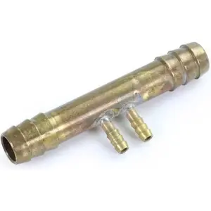 Alphacool distribution adapter ES 2xMCX for 12.7/7.6 mm tubing with barbed brass fittings (14645)