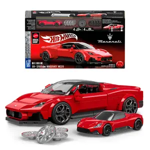 Mattel Brick Shop Hot Wheels Maserati MC20 Building Toy Kit (250 Pieces), for Collectors