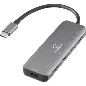 USB 3.2 Gen 2 hub Renkforce RF-USBCH-220 with aluminium housing, grey