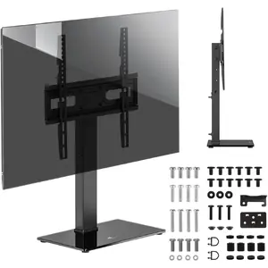 TV stand MACLEAN MC-1240 for 32–65" TVs, max load 40 kg, VESA up to 400×400, height and tilt adjustable, for RTV cabinet