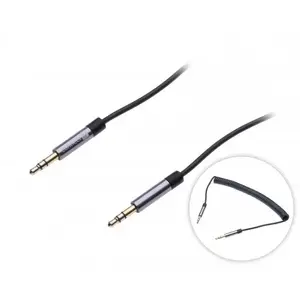 Audio kabelis connectIT CI-480 3,5 mm vīrietis–vīrietis, zeltīts kontakts, 1,8 m, melns