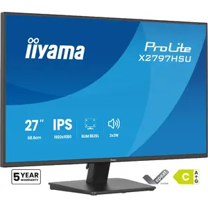 Монитор для ПК IIYAMA ProLite X2797HSU-B1 27" (68,6 см) Full HD 1920×1080 LED матовый 4 мс USB 3.2 Gen 1 динамики VESA черный
