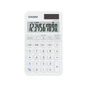 Calculator CASIO SL-310YC pocket basic, 10-digit, battery/solar, white