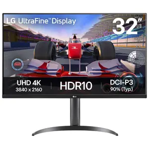 LG 32UR500K-B 32-дюймовый 4K UHD VA компьютерный монитор 3840 x 2160 пикселей LCD черный со встроенными динамиками и HDMI