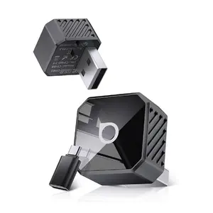 Wireless CarPlay and Android Auto adapter Ottocast T3 Mini Pot — Black, compact in-car multimedia adapter