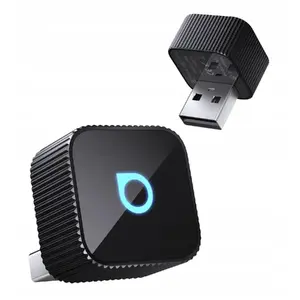 Wireless CarPlay and Android Auto adapter Ottocast T2 Mini Slim, Black — compact in-car multimedia dongle