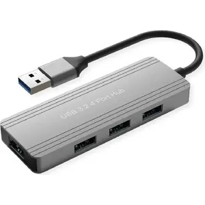 USB‑хаб VALUE 14.99.5036 — 1× USB‑A штекер на 4× USB‑A гнезда, USB 3.2 Gen1 (5 Гбит/с), чёрный