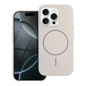 Aizsargājošs spīdīgs MagSafe aizmugures vāciņš Riff priekš Apple iPhone 17 Pro, balts