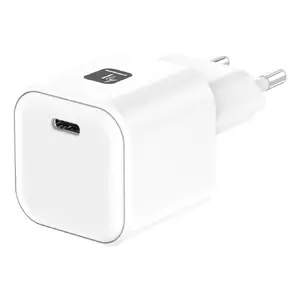 TECHLY indoor USB-C fast charger IPW-USB-G65C 65W, GaN, USB PD 3.0, PPS, 200–240V, white